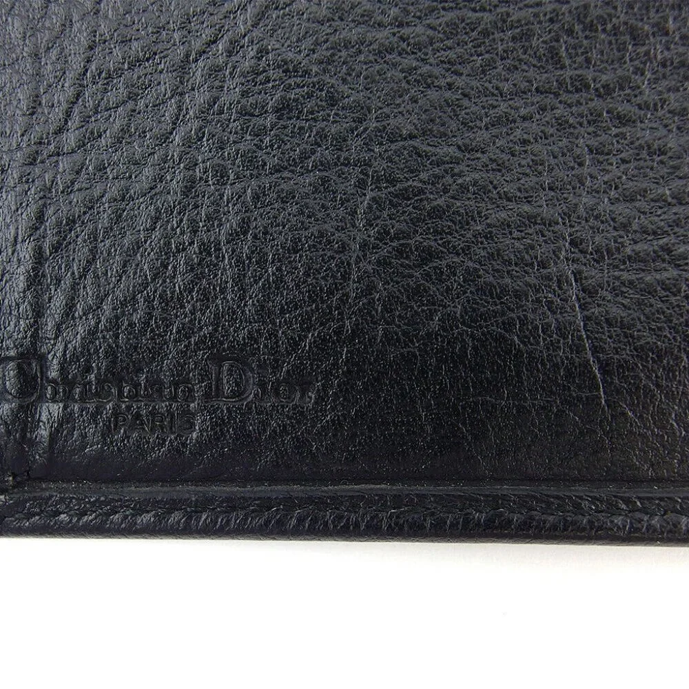 Dior Long Wallet logo leather Auth used E1624